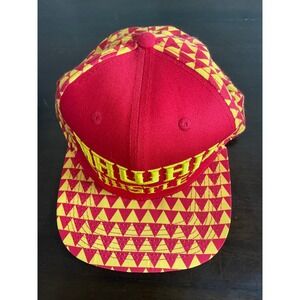 Double Portion Supply Hat Men's One Size Hustle Snapback Triangle Pattern Aloha